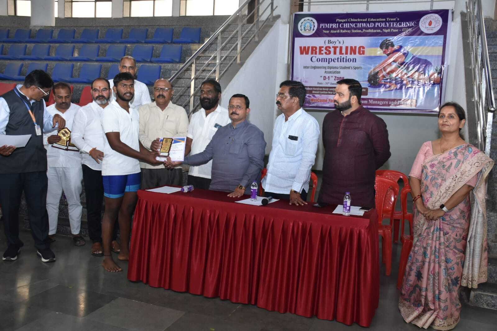 FYEJ student Sagar Ghorpade securing Runner up prize in 70 KG Wrestling at Zonal match of IEDSSA  at Bhosari,Pune